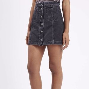 Topshop Moto Button Up Skirt